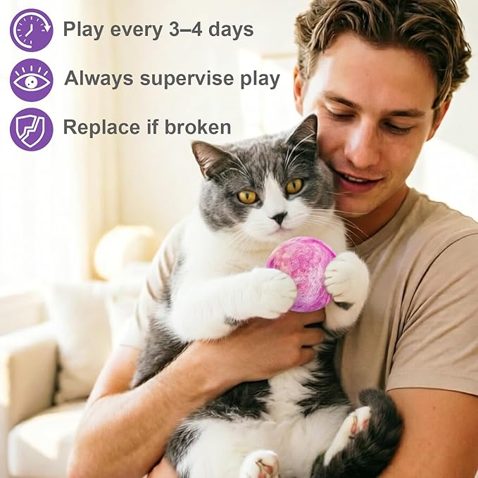 Retro Shaw Catnip Balls with Bell Inside - 6 Pcs Interactive Catnip & Silvervine Cat Toys, Durable Wool Balls for Indoor Cats, Kitten Teething Toys, Natural Catnip Toys for Bored Cats