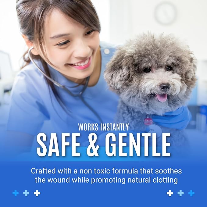 G.B.S Styptic Powder for Animals – Fast-Acting Blood Stop for Dogs, Cats, Birds & Small Pets – First Aid Powder for Nail Bleeding, Minor Cuts & Grooming – 1 oz, Pack of 3-5oz, Pack of 1