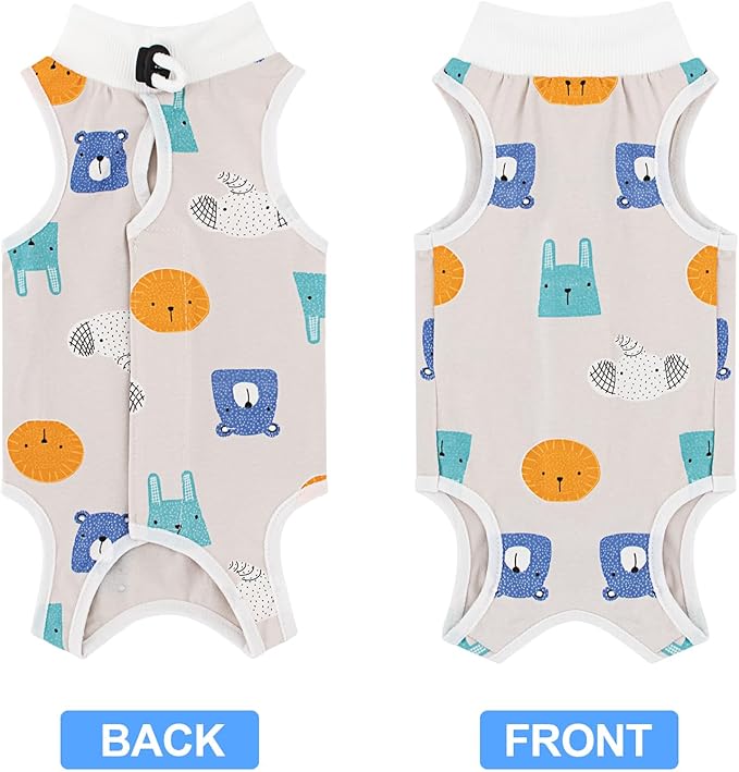 Coppthinktu Cat Recovery Suit Female, Breathable Cat Onesie After Surgery Female for Abdominal Wounds or Skin Diseases, Surgery Recovery Suit Kitten Surgical Onesie After Spay Wear Anti Licking