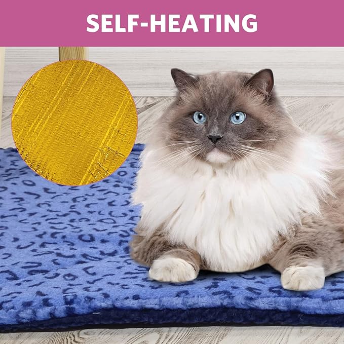 MARUNDA Self Warming Cat Bed, Super Soft Cat Dog Pet Bed, Super Soft Cat Dog Pet BedThick Fabric, Double-Sided Usable Washable, Non Electric.