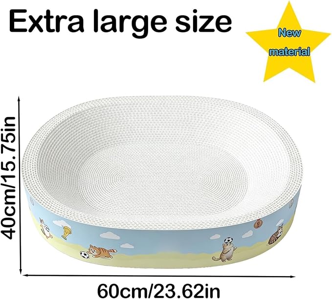 Plant Fiber Scratching, Cat Scratcher, Lounge Bed Cat Scratch Board Bowl Mat for Kitten Medium Large Breed Furniture Door Couch Carpet Protection Indoor Enrichment Professional Grade Quality