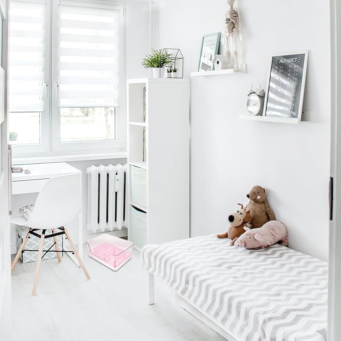 Alipis Acrylic Raised Cat Litter Box Medium with Anti-Splash Design, Puppy and Kitten Toilet Potty for Indoor Pet Housebreaking