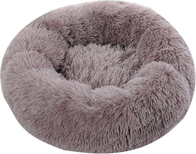 Thereisno Soft Handmade Pet Bed for Cat or Small Dog Detachable Round Bed for Fall Winter Indoor Sleeping Furniture Cat Bed