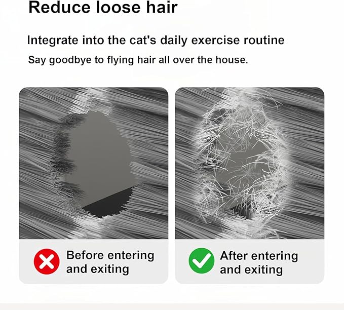 The Cat Litter Box Hair Removal Filter Door∣Floating Hair Removal Cat Litter Box∣Automatically removes Loose Hair to Prevent tangling