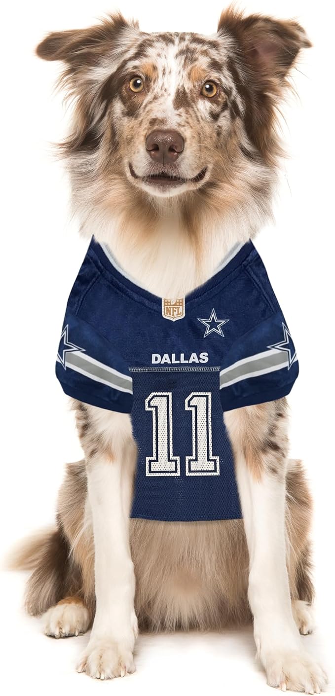 NFLPA Micah Parsons PET Jersey, NFL Dog Shirt, Size Medium, Dallas Cowboys Mesh Jersey for Dogs