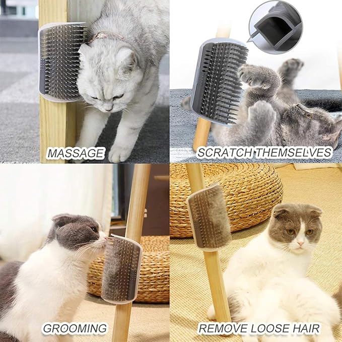 rrrrr 1pcs Pet Comb Removable Cat Corner Scratching Rubbing Brush Pet Hair Removal Massage Comb Pet Grooming Cleaning Supplies Scratcher