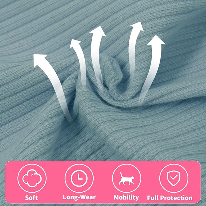 Coppthinktu Cat Recovery Suit Cat Onesie, Breathable Anti-Licking Cat Surgery Recovery Suit Female, Kitten Spay Recovery Suit for Cats After Surgery, Cats Surgical Body Suits for Abdominal Wounds