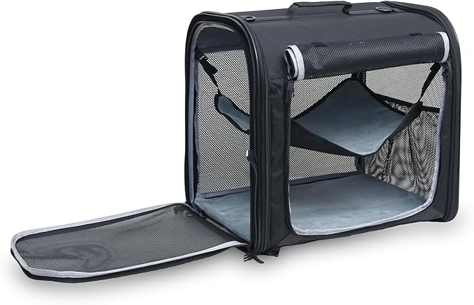 Cat Carrier Soft Foldable, Portable Pets Travel Carriers for Cats/Dogs, Portable Pet Carrier with Secure Zipper Locks