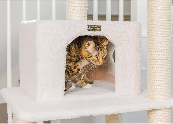 Armarkat Cat Tree Model B7801, Alabaster, 32"(L)X27"(W)X78"(H)