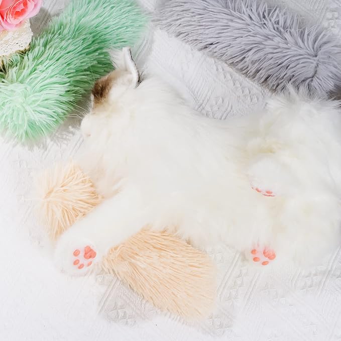 Nydotd 3pcs Cat Toys Cat Pillows, Catnip Toys Interactive Cat Kicker Toy Soft and Durable Plush Fabric Kick Sticks Chasing Chewing Filled Chew for Puppy Kitty Exercise (Gray, Beige, Grass Green)