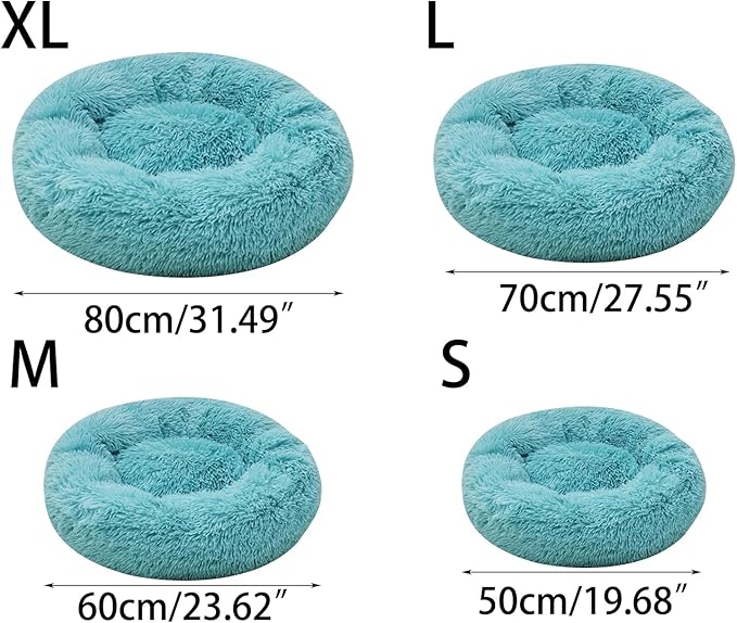 Thereisno Soft Handmade Pet Bed for Cat or Small Dog Detachable Round Bed for Fall Winter Indoor Sleeping Furniture Cat Bed