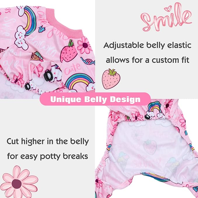 CuteBone Fleece Dog Pajamas Clothes Puppy Jammies Pet Apparel Cat Onesie for Chihuahua Yorkie Frenchies P318S