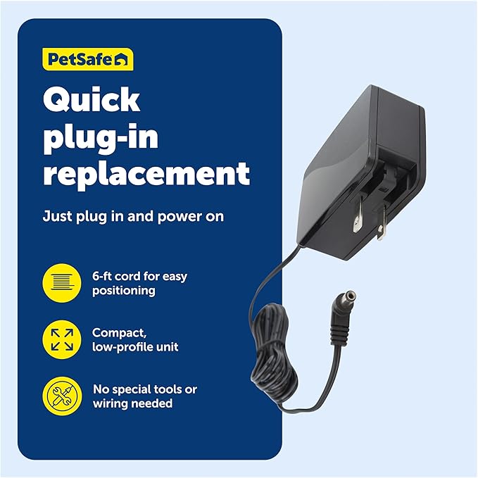 PetSafe Power Adaptor Replacement for Wireless Dog Containment System Transmitter Model RFA-513 Compatible with Wireless Pet Containment, Stay & Play, In-Ground Cat Fence & Indoor Radio Fence