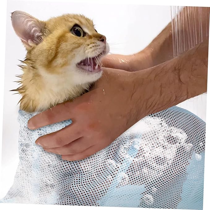 VANZACK Cat Shower Bag Kitten Washing Bag Cat Shower Net Bag Grooming Bag for Grooming Bathing Bag Cat Sling Bag Cat Immobilizing Bag Kitten Bath Bag Cat Bath Bag Pp Beauty Bag Take a Bath