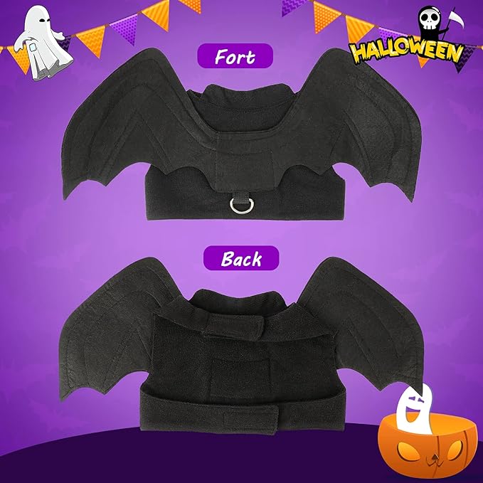 Rypet Bat Wings Pet Costume, Polyester Felt Cloth, Small, Halloween, Unisex, Durable, Easy to Clean, Bat Wings Costume for Small Dogs Cats