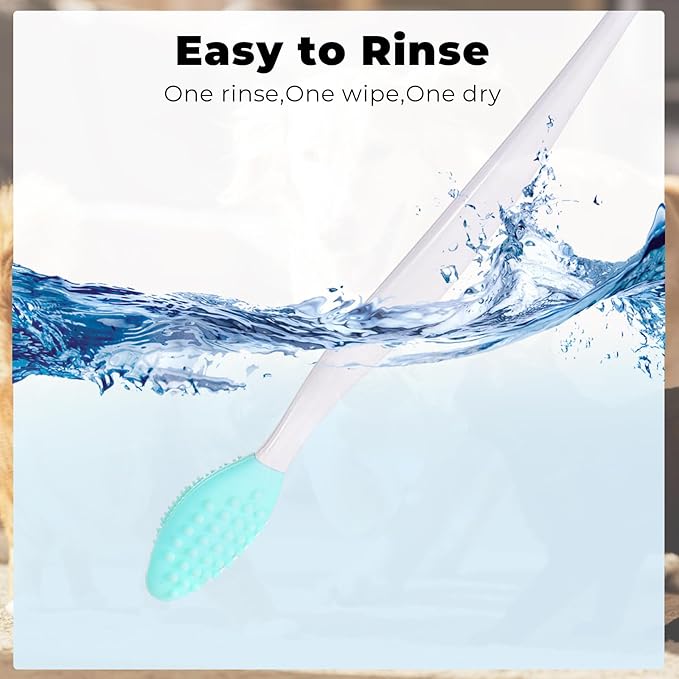 LLOUSSAK 4Pcs Cat Acne Chin Treatment, Black Seed Brush Soft Silicone Cat Grooming Scraper Brush, Double-sided Silicone Cleaning Brushes Cats Chin Acne & Blackhead Exfoliation