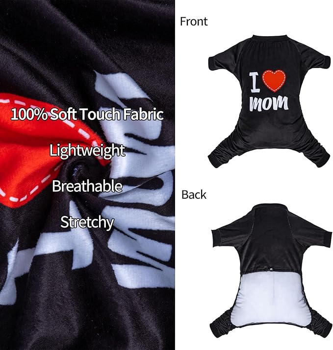 CuteBone Dog Halloween Pajamas Puppy Onesies Small Dogs Soft Pjs Coat Cat Apparel Comfy Pet Christmas Clothes Outfit Doggie Bodysuit P297L