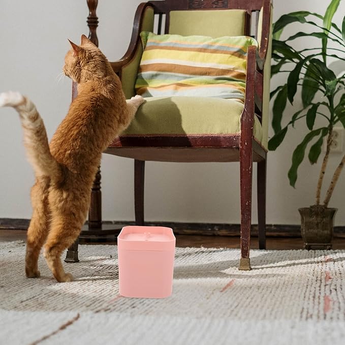 Automatic Cat Water Fountain with Flower-Shaped Outlet Quiet Water Pump Lightweight Design and Modern Aesthetic for Indoor Pets for Cats and Dogs Pink