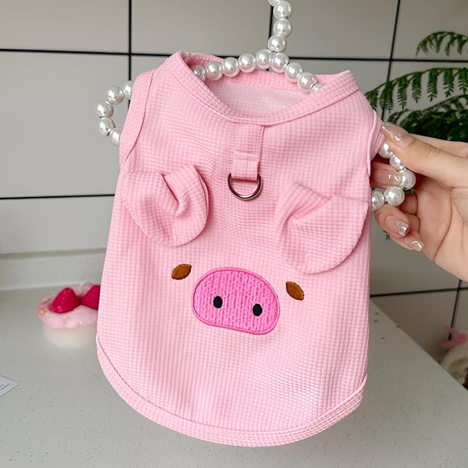 Pig/Panda Printed 3D Cat and Dog Tank Top, Cute Sleeveless Pet Clothing Tank Top for Small and Medium Dogs