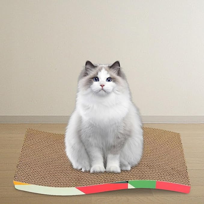 2X Cat Scratchers Cardboard, Cat Scratch Bed, Furniture Protection Pet Bed, Pet Sofa for Indoor Cats Kittens Play