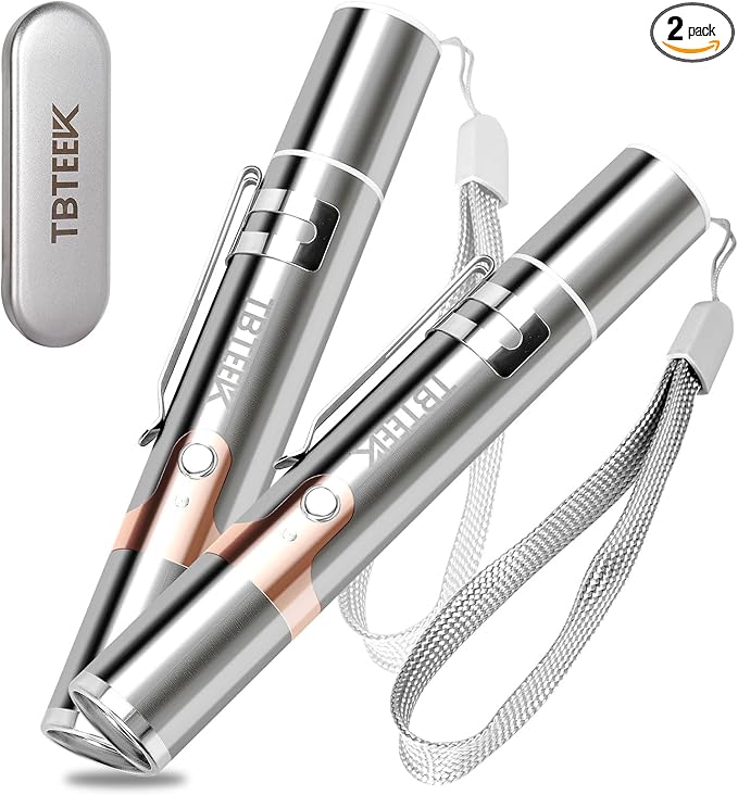 TBTeek Cat Toys, with Metal Case, 2 Pieces, Rechargeable, 7 Adjustable Patterns, Interactive Kitten Pet Dog Chase Toy for Cats Fun Playing Exercise