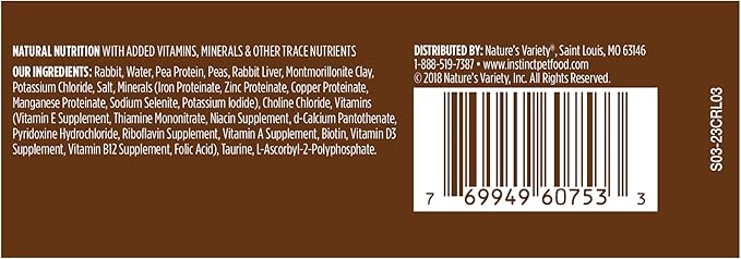 Instinct Limited Ingredient Diet,Natural Wet Cat Food,Grain Free Recipe - Real Rabbit,5.5 Ounce,(Pack of 24)