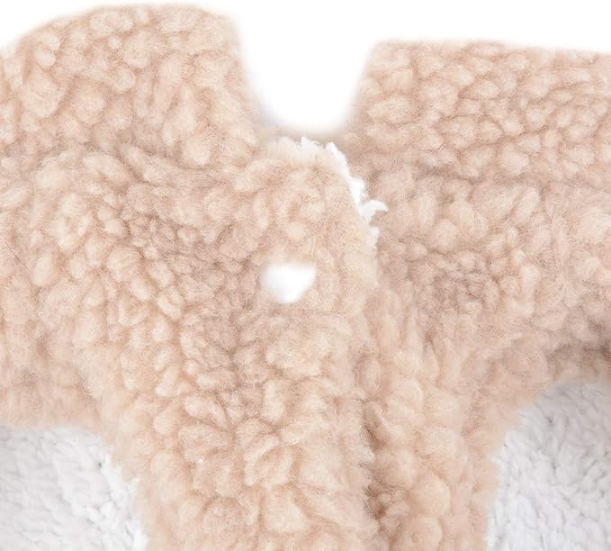 Zunea Small Dog Jacket Coat Fleece Puppy Girls Boys Winter Clothes Soft Warm Vest Pet Cold Weather Sweater Chihuahua Doggie Cats Jumper Apparel Brown S