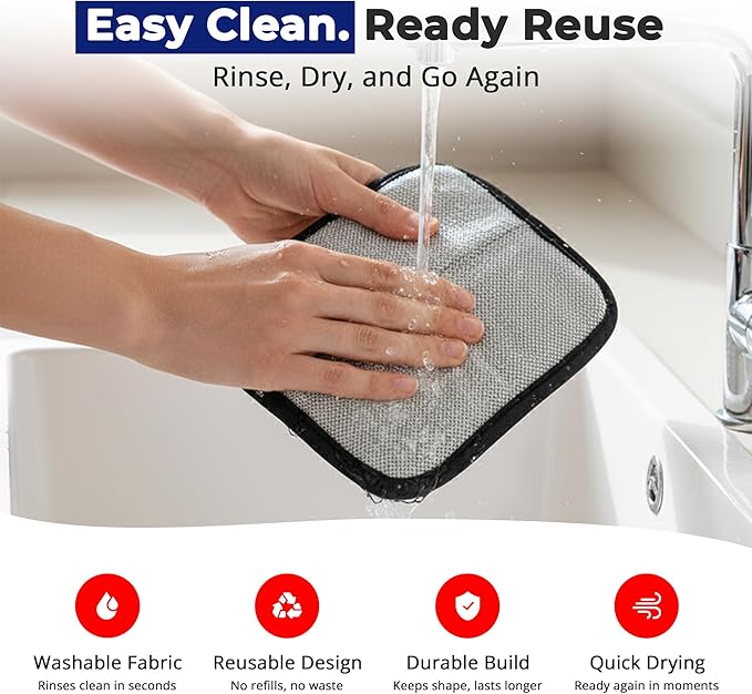 Pet Hair Removal Gloves for Dogs & Cats – Reusable Electrostatic Pet Hair Remover Glove, 2-in-1 Pet Grooming Glove & Pet Fur Remover for Furniture, Couch, Car, Carpet, Laundry & Clothes