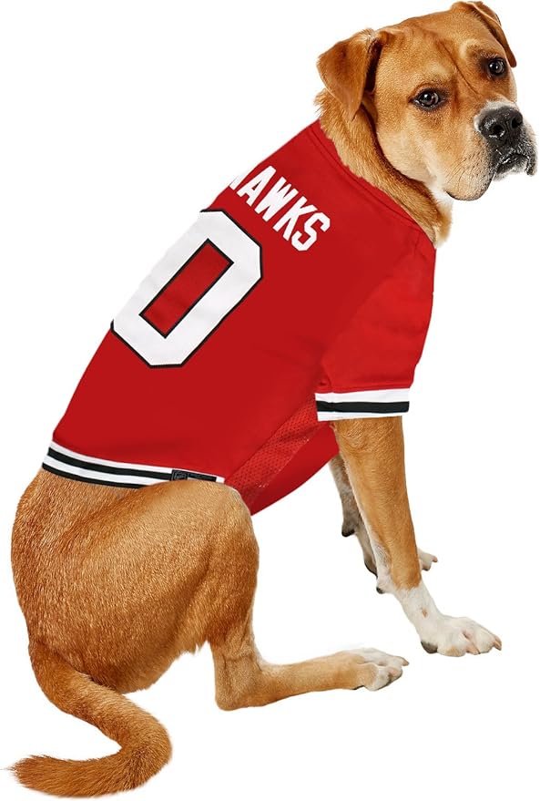 NHL Chicago Blackhawks A Premium Big Jersey for Dogs & Cats, Red, XX-Large