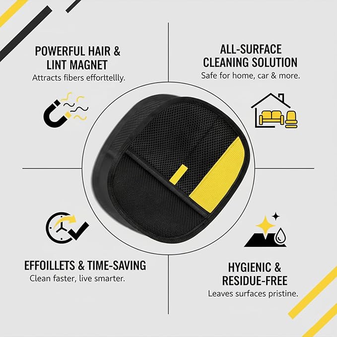 Remover Glove for Laundry & Furniture - Upgraded Reusable Electrostatic Magic Pet Hair Removal Glove, Cat & Dog Hair Remover Tool for Clothing, Couch, Carpet, Car Seat