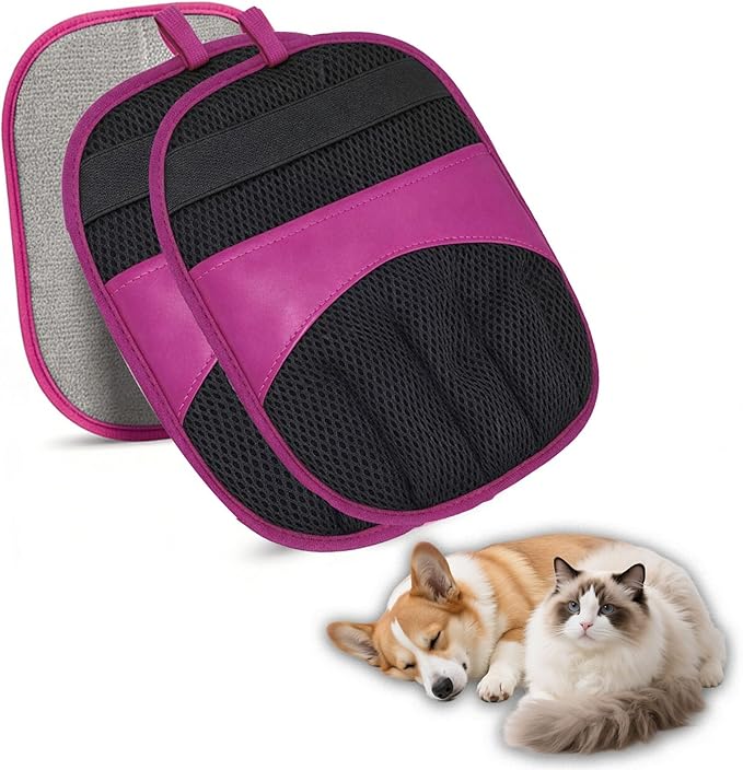 Premium Pet Hair Remover Glove for Dogs & Cats Electrostatic Upgraded Reusable Grooming Mitt Gentle Deshedding Brush for Shedding Easy Clean & Durable