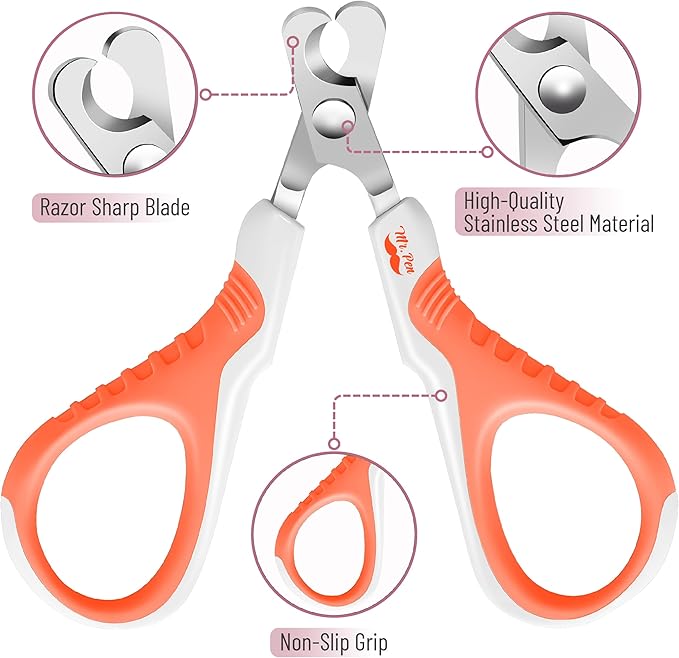 Mr. Pen- Cat Nail Clipper, Stainless Steel, Professional Sharp Cat Claw Trimmer for Small and Medium Cats, Pet Nail Clipper with Sturdy Non Slip Handle