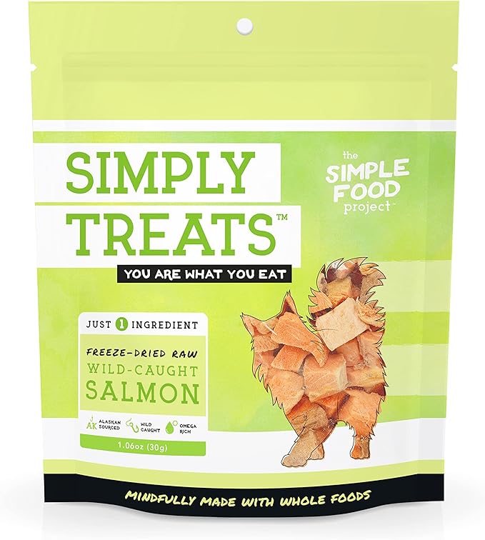 Simple Food Project The Freeze Dried Raw Cat Treats Grain Free, All Natural, with Just 1 Ingredient - Salmon