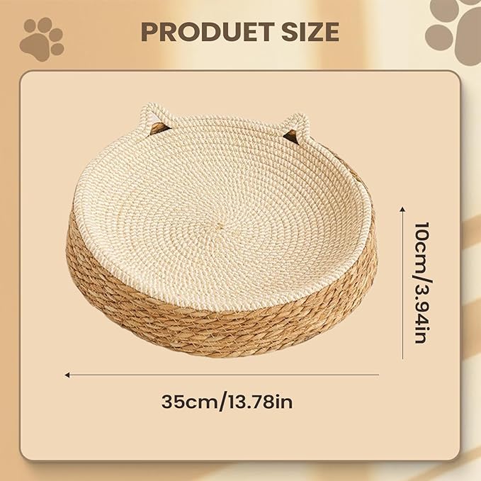 Breathable Cotton Rope Woven Durable Interactive ClawCare FurnitureProtecto Antislip Lightweight Activity Exercise Enrichment Play Kitten Grooming Protection Home Living
