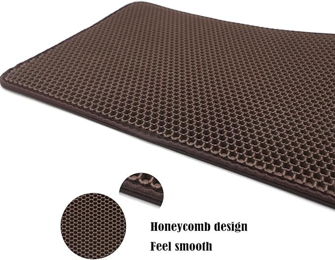 XKMT- Animal Pet Supplies Cats Litter & Housebreaking 58X43 Brown Cat litter Mat Double Layer Pad Trapper Folding Pad EVA Foam Rubber
