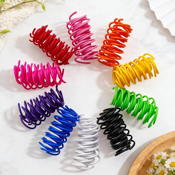 40Pcs 10 Colors Cat Spring Toys Cat Spiral Springs Cats Interactive Toys Kittens Toy Plastic Coil for Indoor Cats Swatting Self-Play Biting Hunting