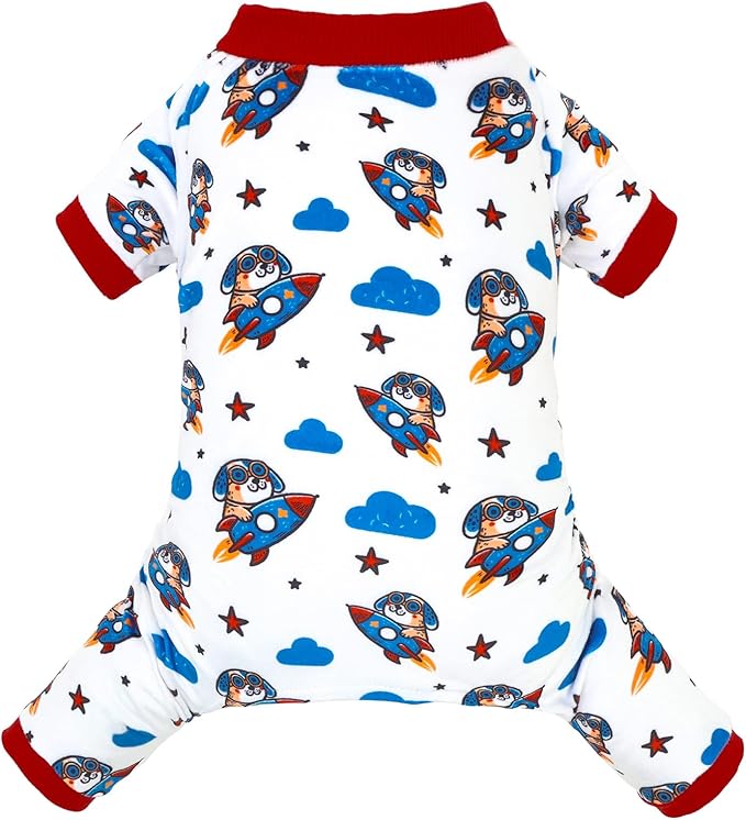 CuteBone Fleece Dog Pajamas Clothes Puppy Jammies Pet Apparel Cat Onesie for Chihuahua Yorkie Frenchies P334M