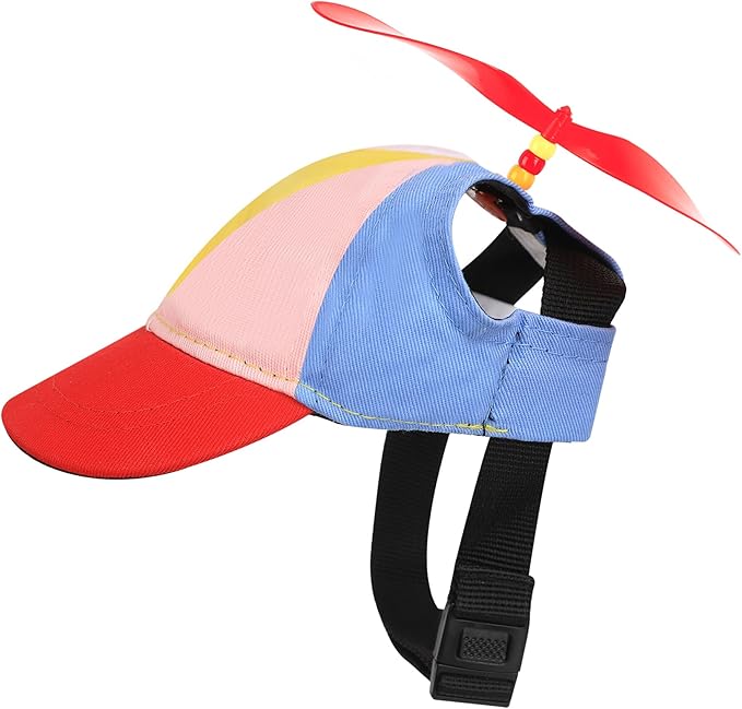 Pet Propeller Hat Cat Dog Colorful Pet Sun Protection Adjustable Baseball Cap Rainbow Pet Spinner Hat Funny Puppy Kitty Baseball Cap