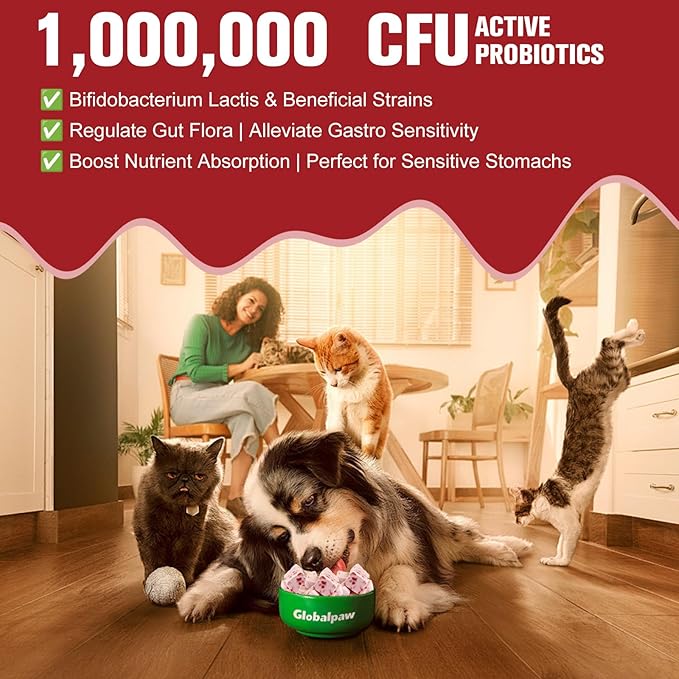 Freeze Dried Yogurt Dog Cats Treats Crunchy Snacks with Strawberry100g (3.52oz), High Protein Yogurts Snacks Pets Food for Cats Dogs Training (Blueberry Yogurt 3pcs)
