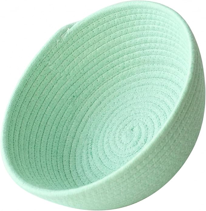 Cotton Rope Cat Bed Mat for Space Capsule, 13.8" Breathable Round Nest Liner, All-Season Warm & Cooling Pet Pad, Washable Scratch-Resistant Bedding for Cat Tree & Clear Bowl