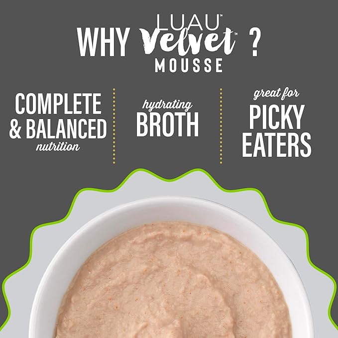 Tiki Cat Velvet Mousse, Protein Blend in Broth Variety Pack, Complete Nutrition for Balanced Diet, Wet Cat Food For All Life Stages, 2.8 oz. Pouch (Pack of 12)