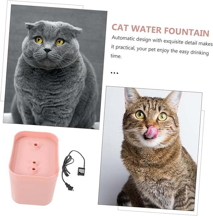Abaodam Automatic Cat Water Fountain Electric Circulation Dispenser for Cats and Dogs Feeder Mute Pump Lightweight and Portable Design for Indoor Use