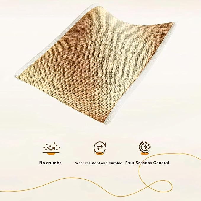 Sisal Cat Scratcher Bed,Wooden Kitten Furniture Hammock,Cozy Lounger for Indoor Cats of Medium Size,Durable Detachable Kitten Scratching Pad for Furniture Protection