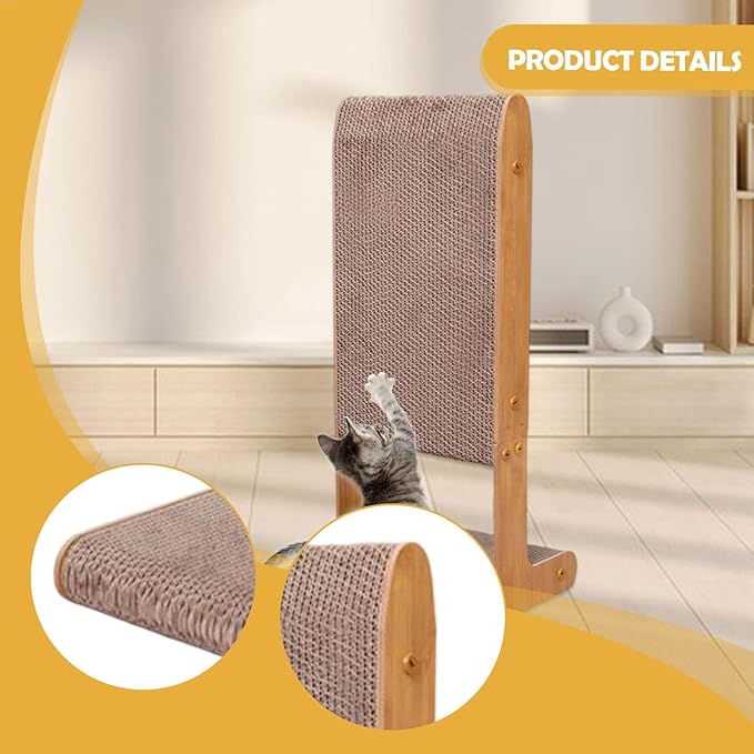 Baoblaze T Shaped Cat Scratcher Bed Cat Scratching Board Rest and Play Wear Resistant for Indoor Supplies Furniture Protector, Style A