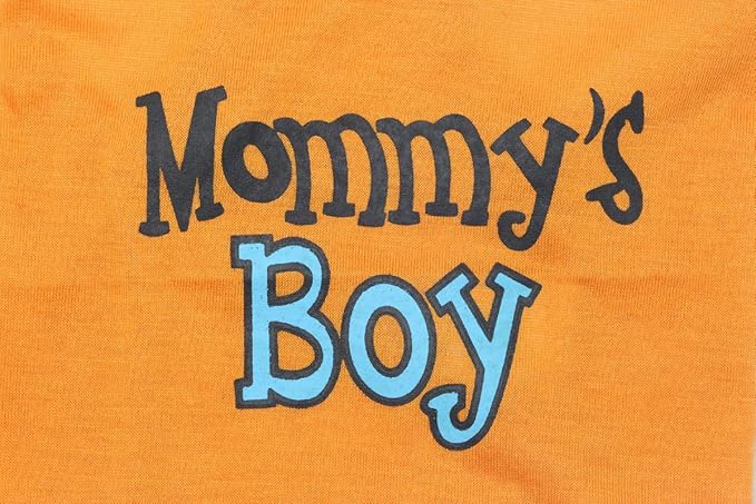 Oasis Plus Mommy's Boy Orange Pet T-Shirt Vest Outfits Clothes for Female Male Dog Cat Rabbit