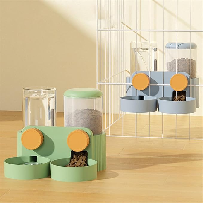Cat Water Feeder Cat Feeding Watering Feeder Cat Water Dispenser Cat Automatic Feeder and Water Cage Mount