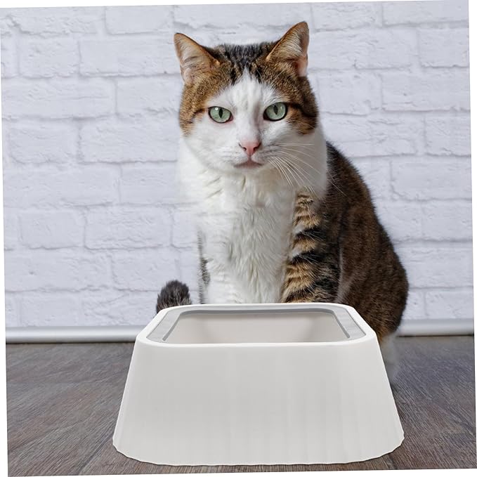 BESPORTBLE Floating Pet Water Bowl Splash Design for Cats and Small Dogs Material Easy Pet Feeder Prevents Spills and Keeps Area Tidy for Home Use