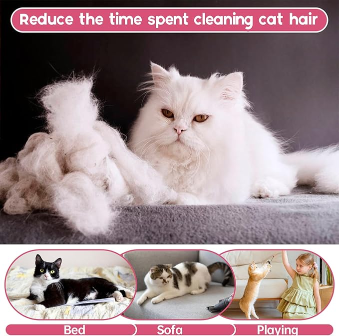 QBLEEV Sticky Hair Cat Clothes, Soft Cat Pajamas for Cats Only, Prevent Lost Fur Kitten Sweater Onesie, Stretchy Recovery Suit for Female Male Cats After Surgery Daily Wear, Black, XXL