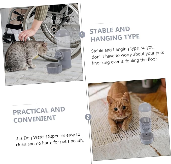 BESPORTBLE Wear-Resistant Automatic Cat Water Dispenser Hanging Dog Feeder Convenient Water Supply for Pets Cover Access Stable Design to Prevent Spills