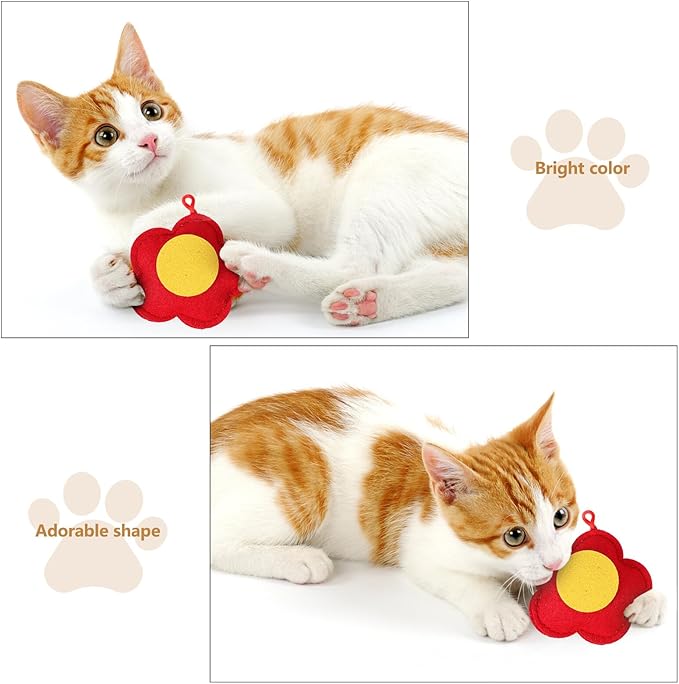 6pcs Catnip Set with Felt Mushroom Design, Interactive Kitten Chew for Indoor Play, Non-Toxic Catnip Stuffed for Cats and Kittens Style